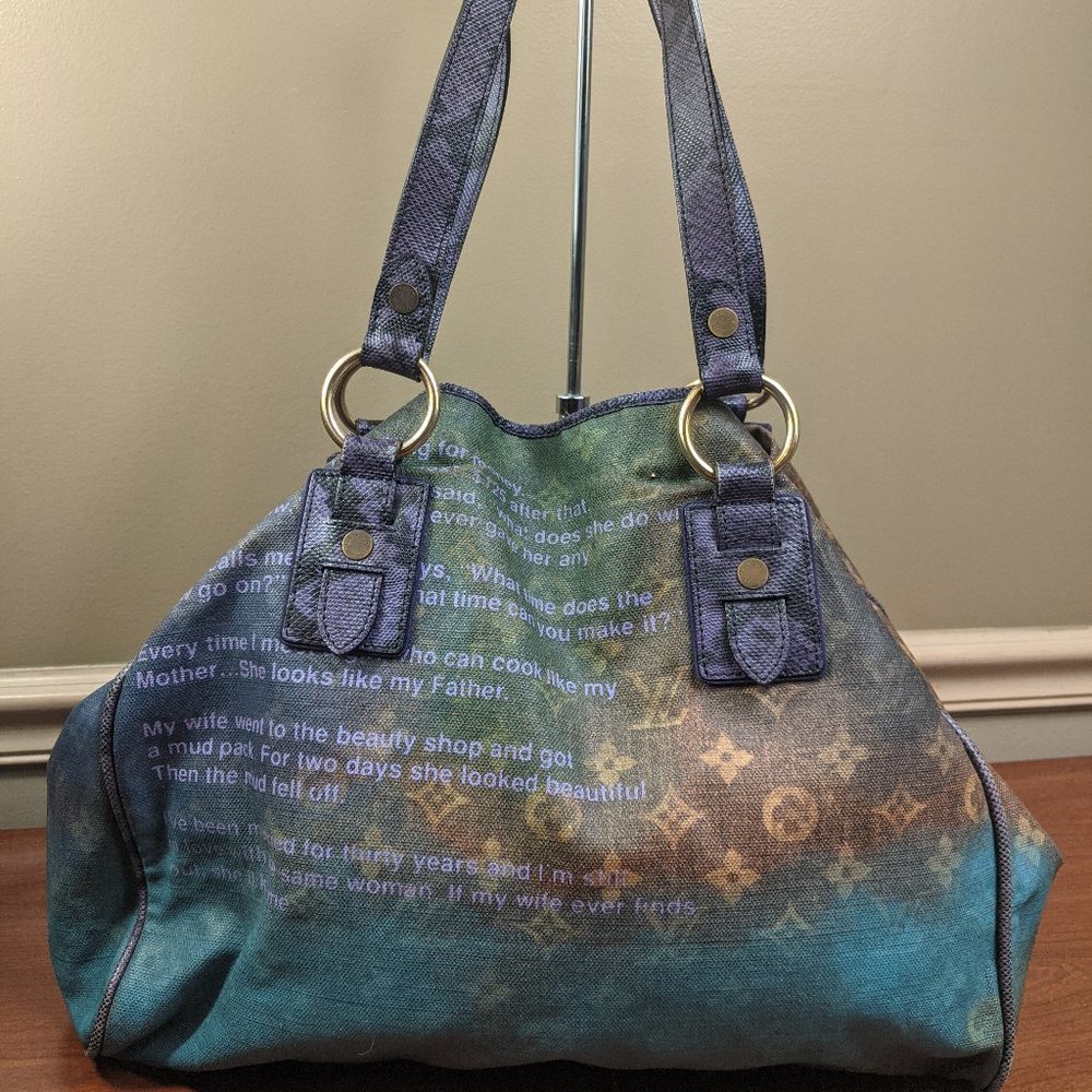 Auth LOUIS VUITTON LV Monogram Richard Prince Heartbreak Jokes $2850 ori… - Picture 2 of 16